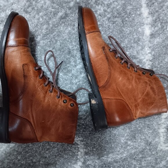 Wolverine BLVD womens leather chestnut boots 6.5 - Picture 2 of 8